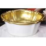 Gilt ceramic powder room sink