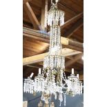 A Continental crystal ballroom chandelier