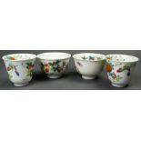 A (lot of 4) Chinese Famille Rose cups