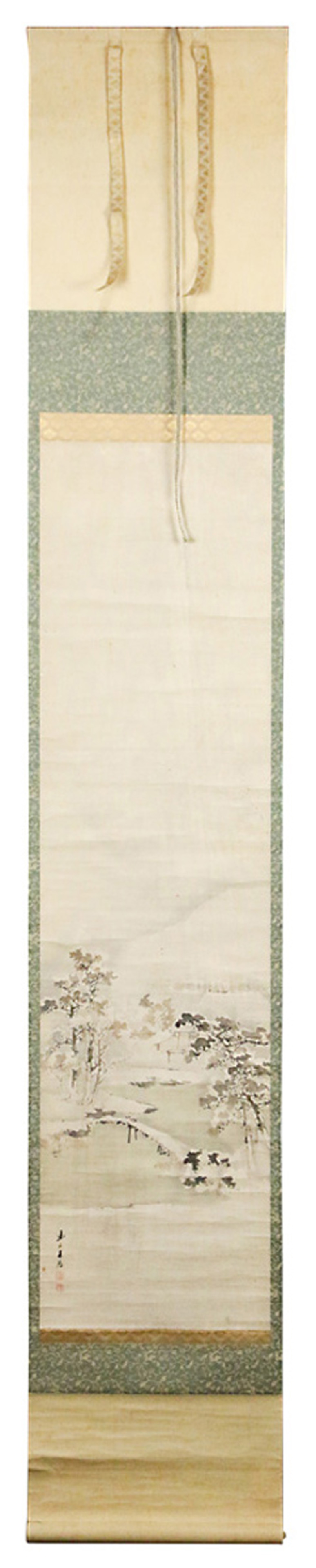Kishi Renzan Winter landscape, hanging scroll - Image 2 of 3