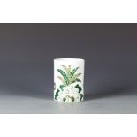 Chinese Famille Verte brush pot