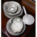 Collection of pewter including plates