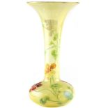 A Pairpoint floral glass vase