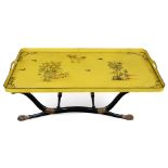 A large Regency butlers tray on stand