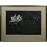 Kaoru Kawano, Waterlily, woodblock print, 127/200