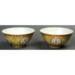 A pair Chinese Famille Rose bowls