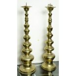 Pair of brass candle prickets
