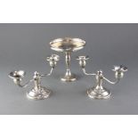 (lot of 3) Fisher sterling weighted compote en suite