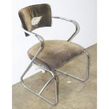 Mid Century chrome side chair circa 1950