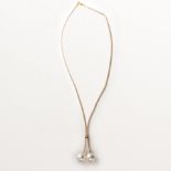 A South Sea pearl and eighteen karat bicolor gold necklace