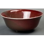 A Chinese peach blossom glaze bowl