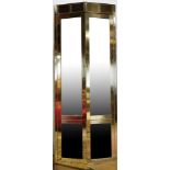 A Mastercraft style brass and glass vitrine