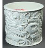 A Chinese celadon dragon brushpot, Chen Guo Zhi