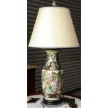 Chinese famille verte vase lamp