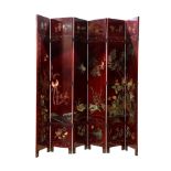 A Chinese twelve panel coromandel screen