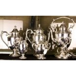 (lot of 5) Silverplate Rogers hot beverage service