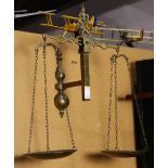 Hanging decorative brass scale