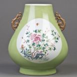 Chinese famille rose floral vase