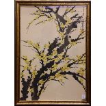 Attributed to Liu Yezhao, Prunus tree, framed