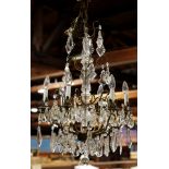 A continental lead crystal chandelier