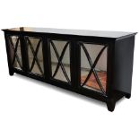 A Hollywood Regency style mirrored credenza