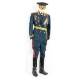 Soviet Chief Marshal Artillery uniform with hat, short sword, and boots