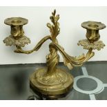 French ormolu two arm candelabra