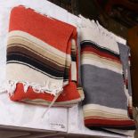 (2) Indian Dhurrie blankets