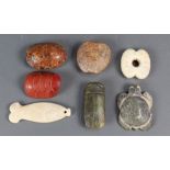 7 Archaistic style hardstone animal carvings