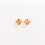 A pair of eighteen karat gold stud earrings, Tiffany & Co.