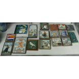 (lot of 17) Mostly Dutch tiles