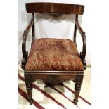 Regency mahogany metamorphic library chair