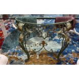 Spanish Revival marble top console table