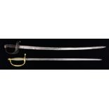 2 Civil War swords: Union "Iron Proof" sword and Ames Chico sword