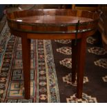 English mahogany tray on stand