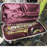 Conn alto saxophone in case