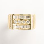 A diamond and eighteen karat gold ring