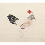 Manner of Ito Jakuchu hanging scroll of a Rooster