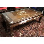 Chinesen mother of pearl inlaid rosewood coffee table