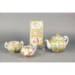 (lot of 4) Canton rose medallion tea service