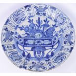 A Dutch Delft version of a Chinese Kan Hsi blue and white plate