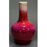 A Chinese oxblood flambe vase