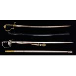 (lot of 2) Imperial Bavarian/Prussian swords, late 19th century