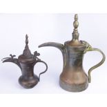 (lot of 2) Persian coffee pots