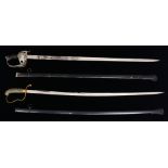 (lot of 2) Imperial Bavarian/Prussian officer swords,19th cent