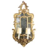 A pair of French two light girandoles circa 1860