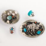 A group of American Southwest silver jewelry, incl. Native American