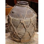 Primitive ovoid pottery jar