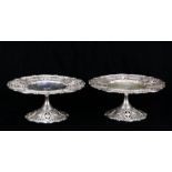 Shreve & Co Adams pair sterling footed cake stands, circa 1911