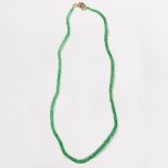 A tsavorite garnet bead necklace